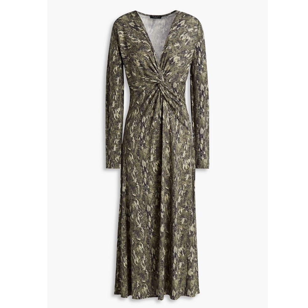 Rag & Bone Jules Twist Front Snake Print Stretch … - image 1